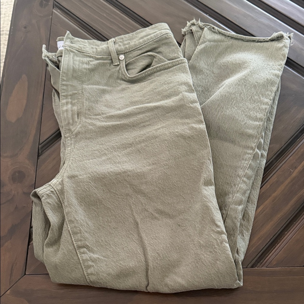 LOFT Women's Olive Utility Straight Pants